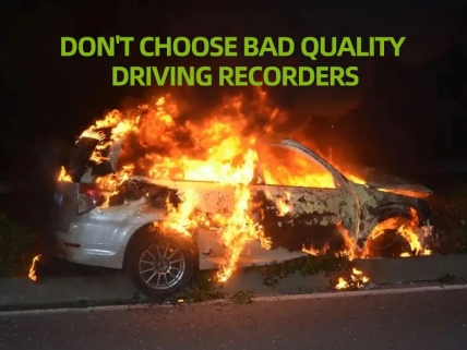 Avoiding bad quality driving recorder causing spontaneous combustion to vehicle