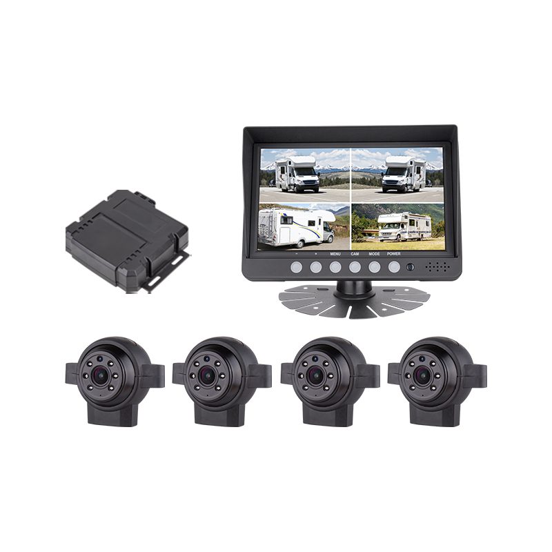 JOYX Sistema Telecamera Panoramica 360° Per Auto - 4 Telecamere + Cavi, Visione Notturna, Impermeabile IP68