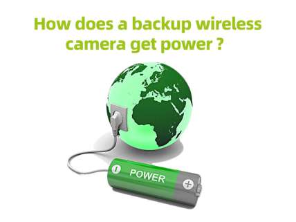 How does a backup wireless camera get power