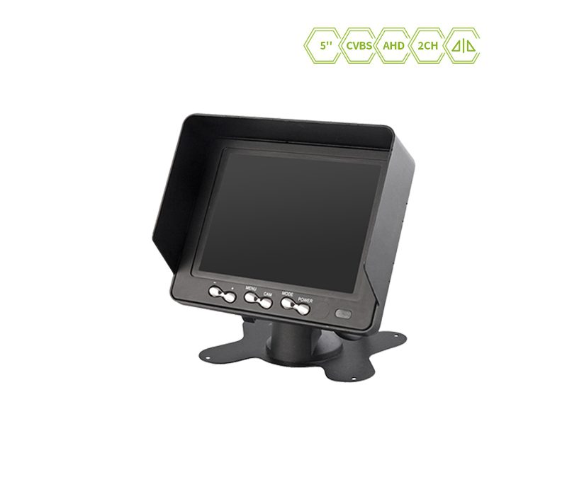 JY-M500 5 Inch 2 channels input digital TFT LCD monitor with sunshade12 JY-M500 5 Inch sunshade 2 channels input digital TFT LCD monitor插图