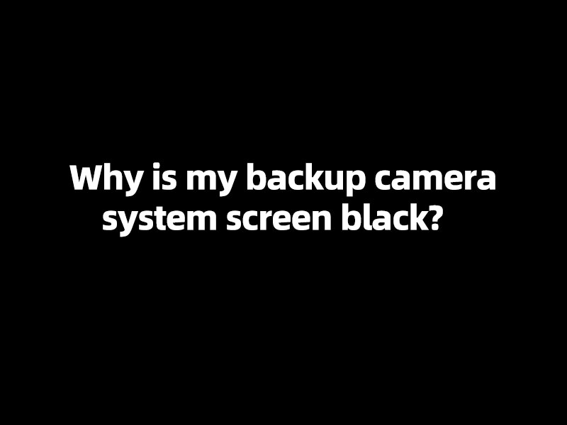 Pourquoi l'écran de mon système de caméra de recul est-il noir