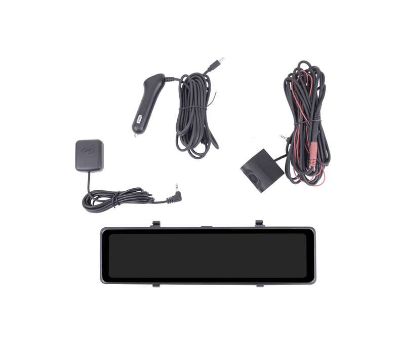 M1121 11.26 inch streaming media rearview mirror dash cam with front and rear camera