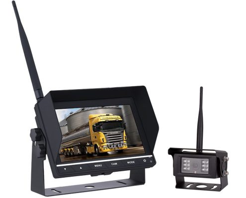 7″ Four channel flip down car monitor wireless car camera system插图5