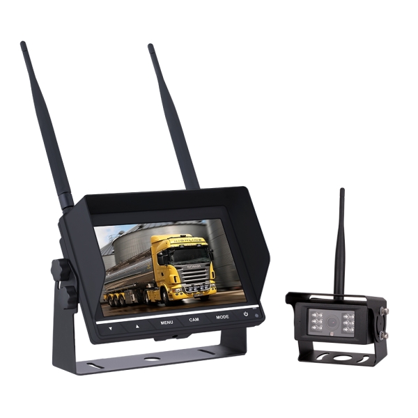 7" Four Channel Flip Down Car Monitor Wireless Car Camera System