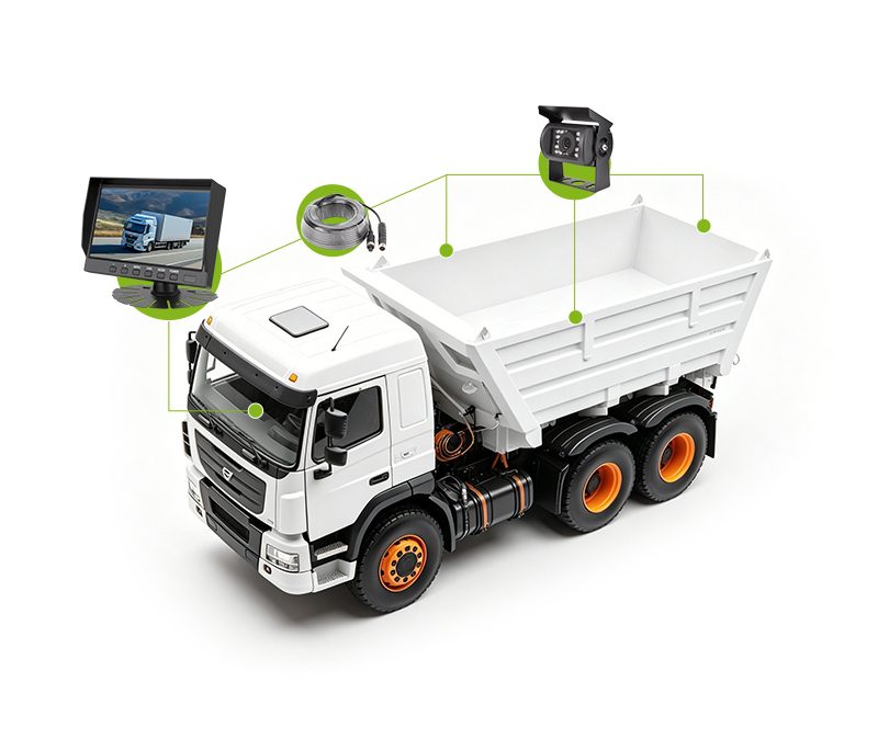 Luview 7 Inch car monitor and car camera rear view system for heavy duties1 Luview 7-calowy monitor samochodowy i kamera samochodowa z systemem widoku z tyłu do ciężkich zadań 插图