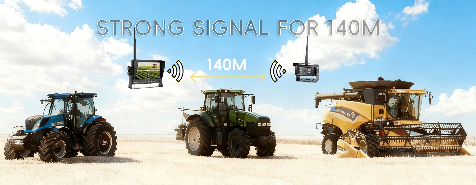 7 Inch AHD night vision wireless camera system with work light for agricultural machinery插图9