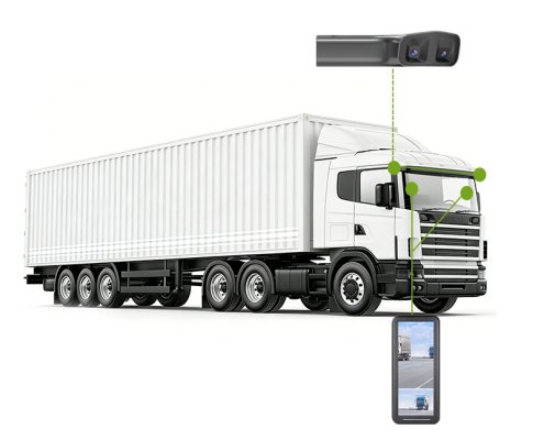 분할 뷰 화면이 있는 UN ECE R46 인증 12.3인치 1080P 전자식 백미러 시스템插图1