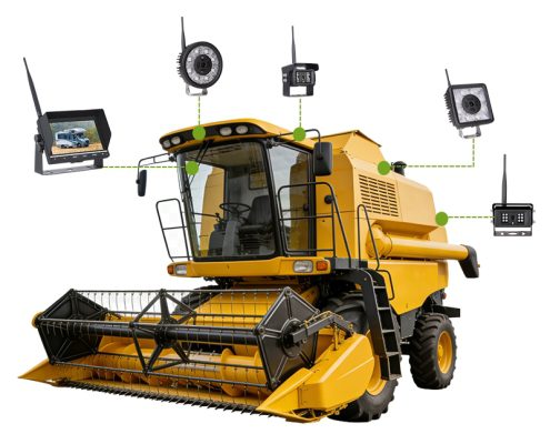 7 Inch AHD night vision wireless camera system with work light for agricultural machinery6 農業機械用作業灯付き7インチAHDナイトビジョンワイヤレスカメラシステム插图1